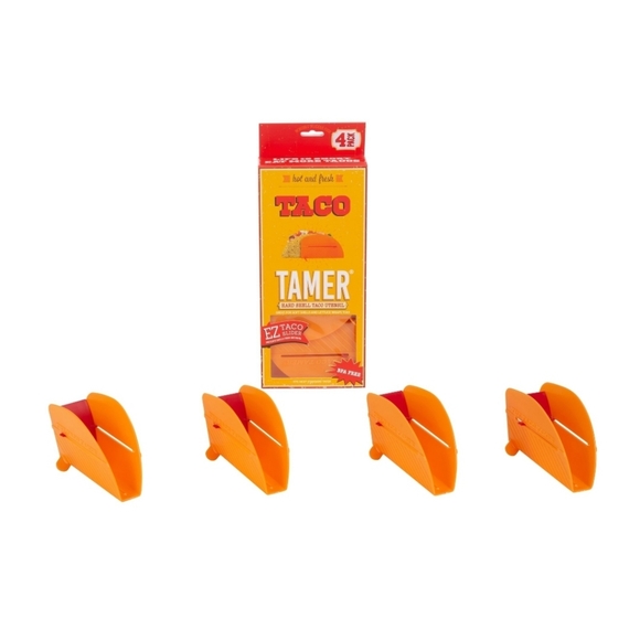 The Taco Tamer 8 Pack EZ Taco Lettuce Wrap Slider Server Holder Stand Orange - Picture 1 of 9